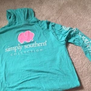 simply southern hooded long sleeve shirt
